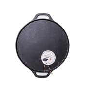 Aarogyam 12 Inch Induction Friendly Pre-seasoned Cast Iron Double Handle Tawa Rough Surface - Aahar Series, Naturally Nonstick, Induction Friendly