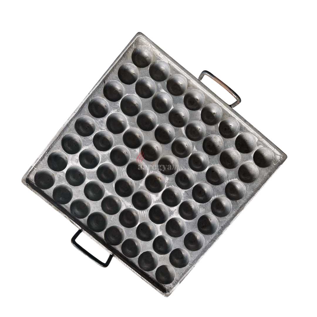 cast iron big size paniyaram pan, 64 pits