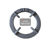 Metallic ring with '3LS' branding on a white background