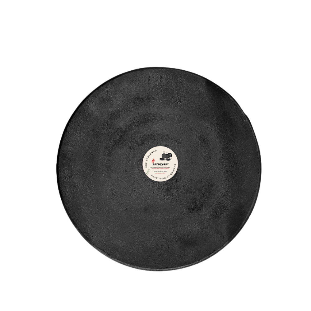 Black vinyl record with a label on a white background