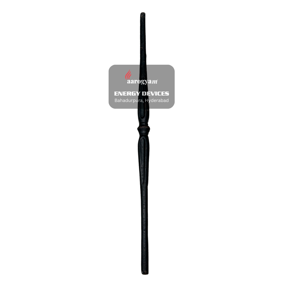 Black antenna on a white background with Arogyaam Energy Devices logo.