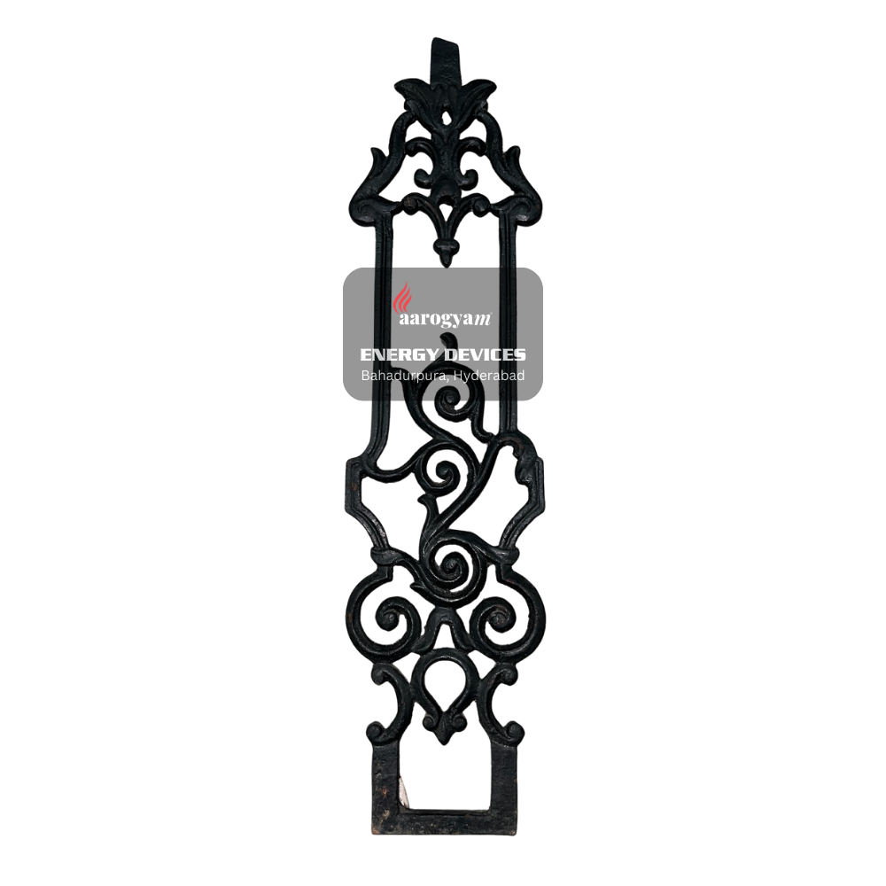 Decorative black metal bracket with 'Narayanan Energy Devices' branding on a white background