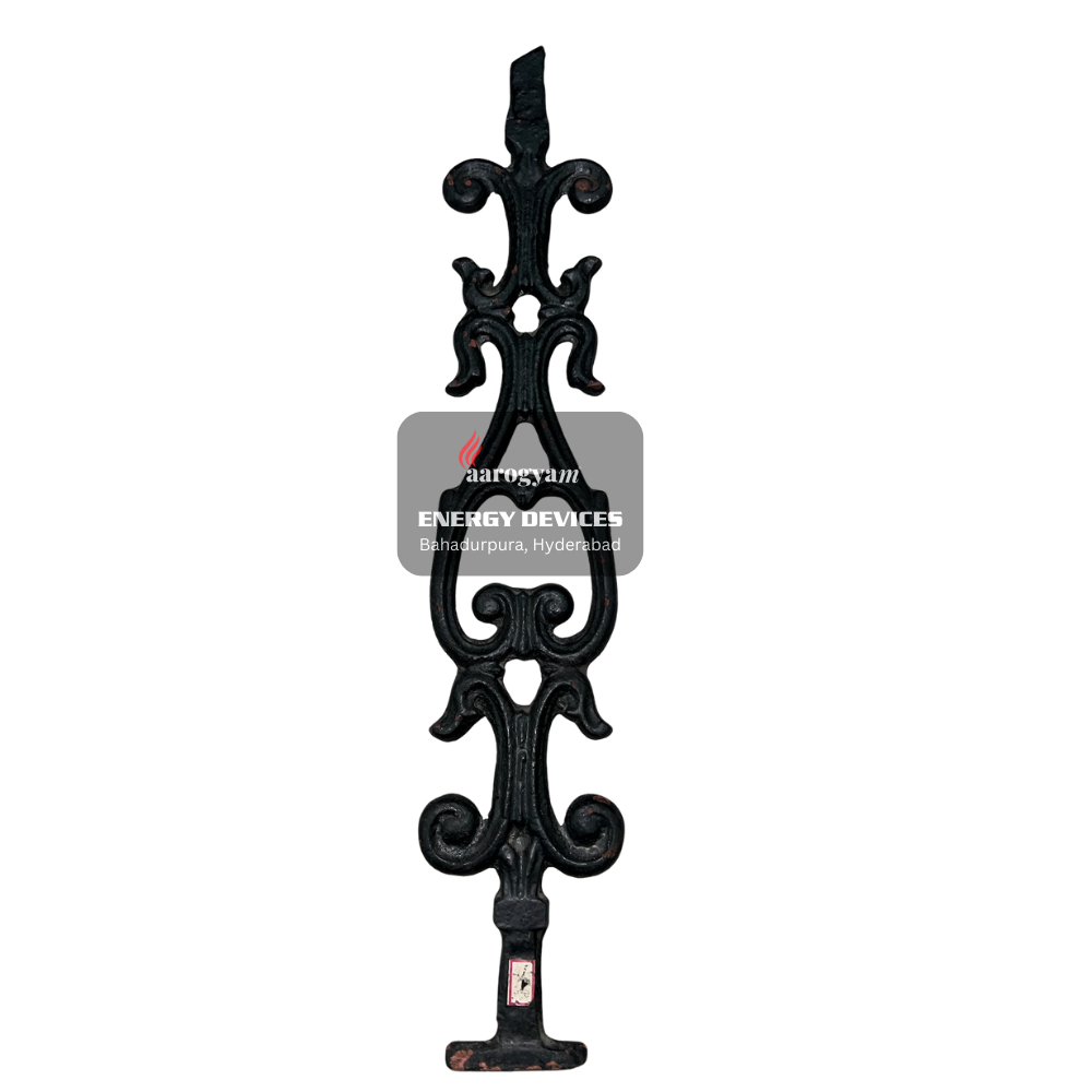 Decorative black metal wall bracket with Carovyan branding on a white background