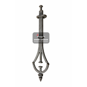 Metal device with a logo on a white background