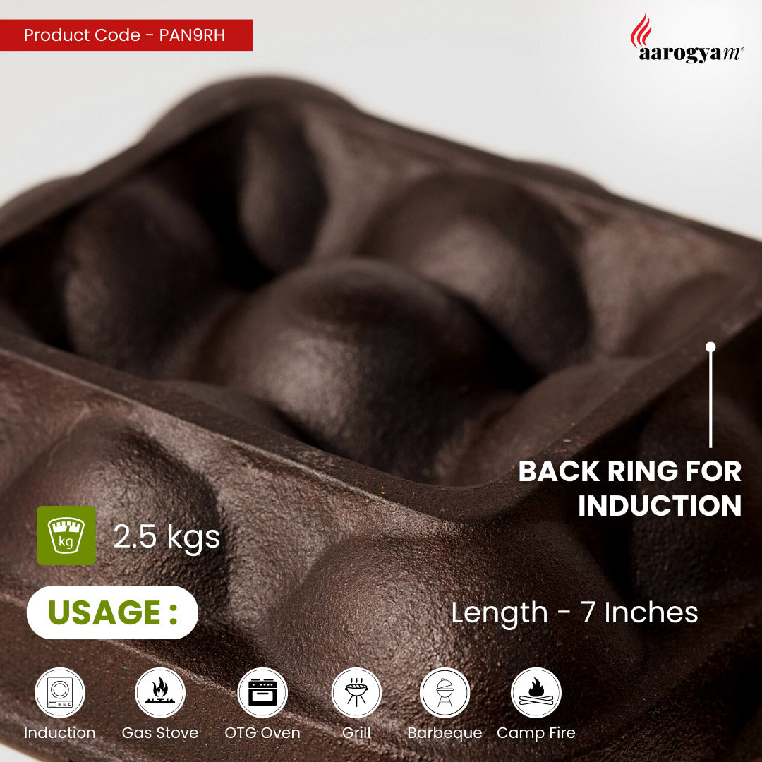 Back ring for induction with product details on a white background