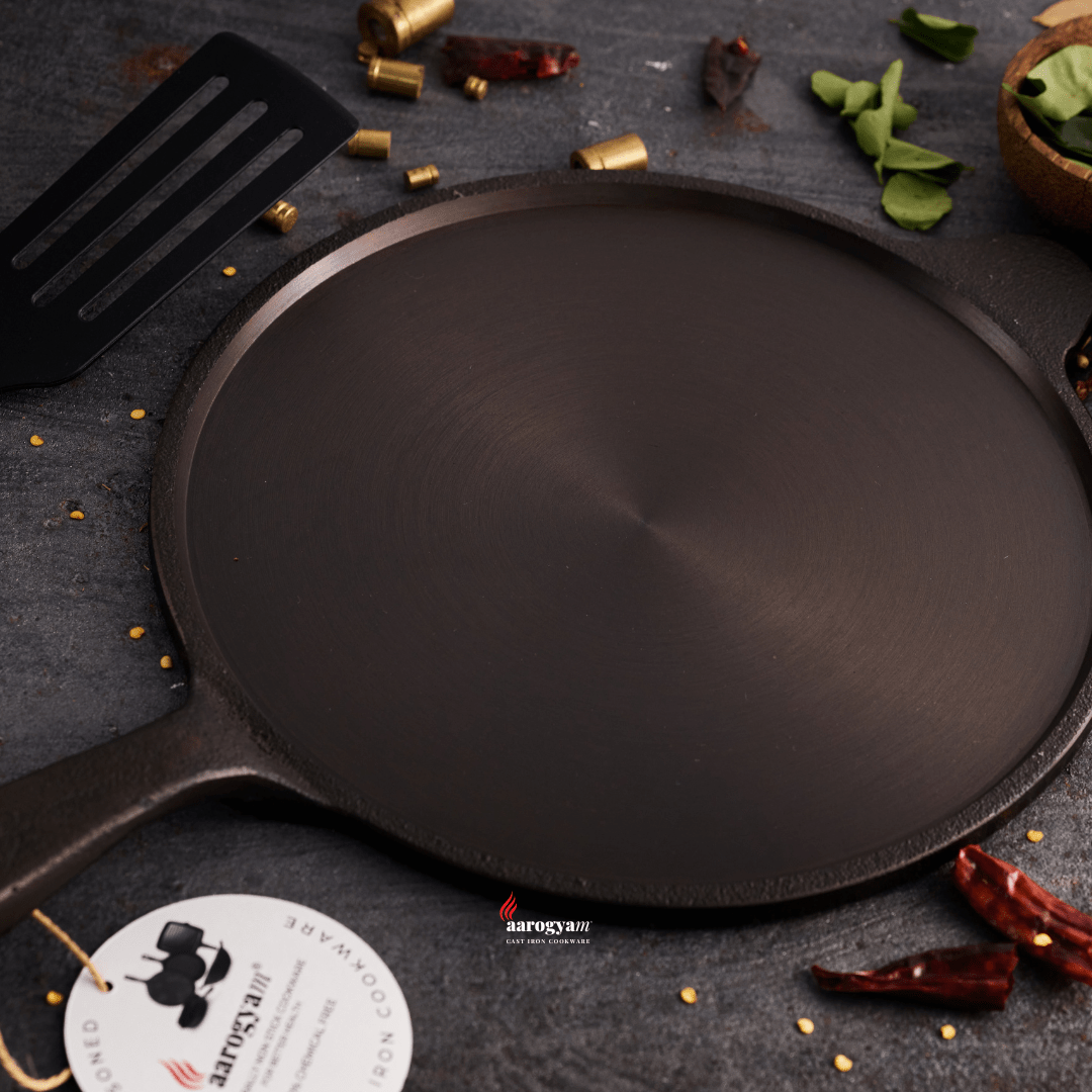 aarogyam cast iron cookware tawa