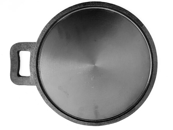 Aarogyam Pre-seasoned Cast Iron Single Handle Tawa, 12", Naturally Nonstick, Induction Friendly. Ferrolite Series.