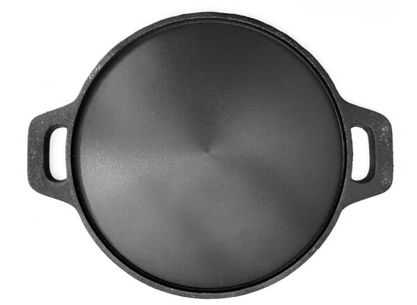 Aarogyam Pre-seasoned Cast Iron Double Handle Tawa, 12", Naturally Nonstick, Induction Friendly. Ferrolite Series.