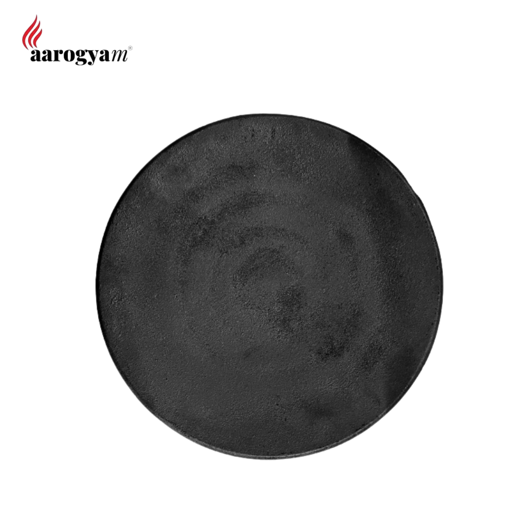 Aarogyam Pre-seasoned Cast Iron Edge Free Roti Tawa, 12", Naturally Nonstick