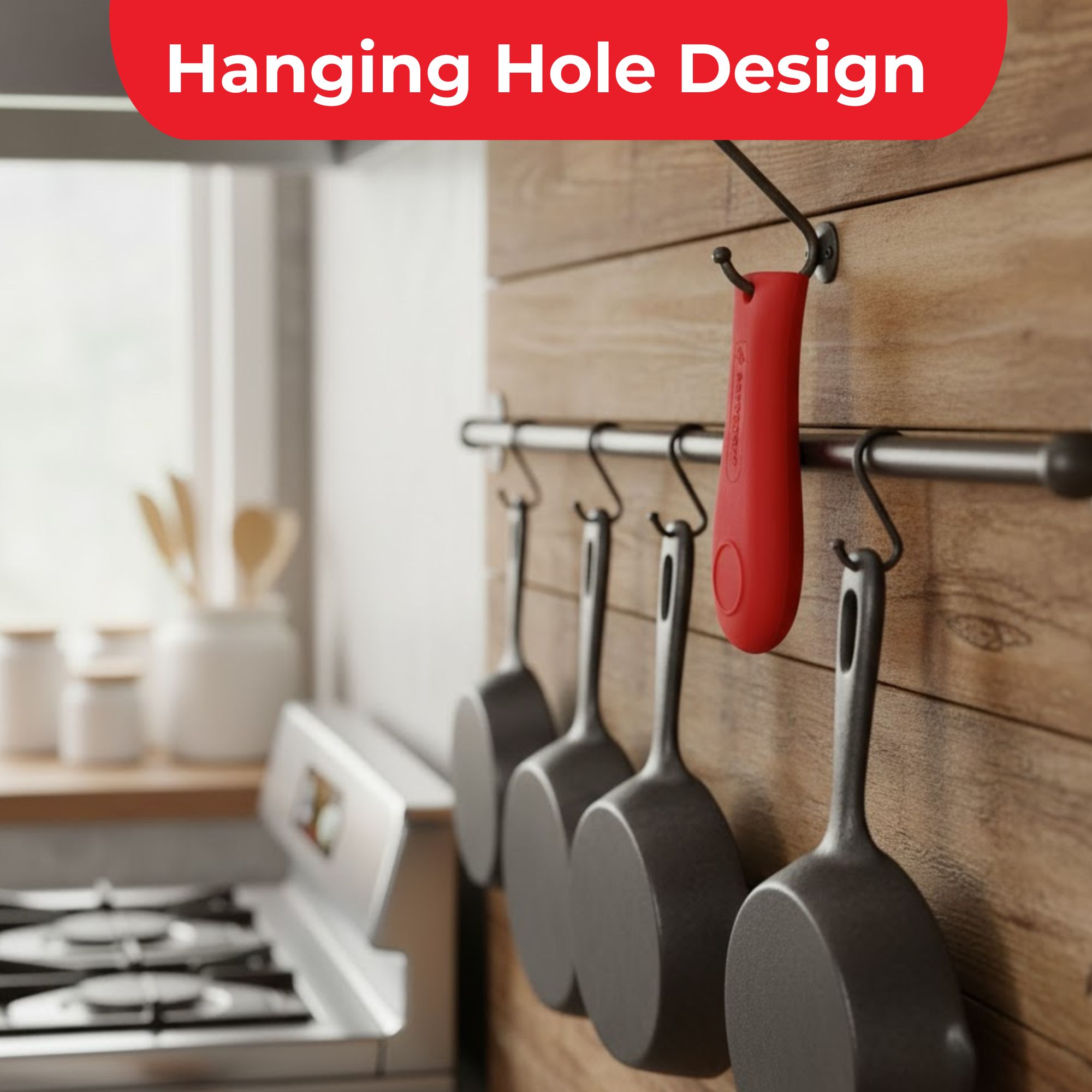 Aarogyam Silicone Handle Covers for Cast Iron Skillet – Heat Resistant, Non-Slip Grip, Easy to Clean, Durable Silicone Handles for Safe Cooking - Image 7